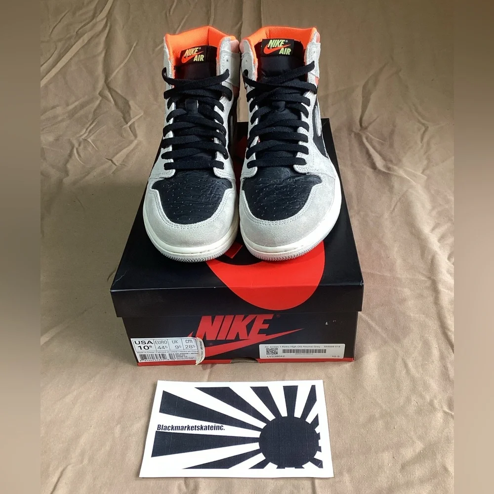 Nike Air Jordan 1 Retro High OG Neutral Grey 555088-018 Men's Size 10.5